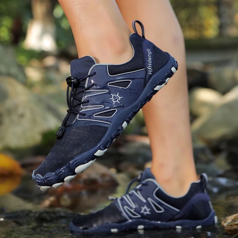 

Новая пара спортивной и фитнес-обуви, уличная пляжная обувь для плавания, быстрый дренаж, накопление водой, противоскользящая, подходит для