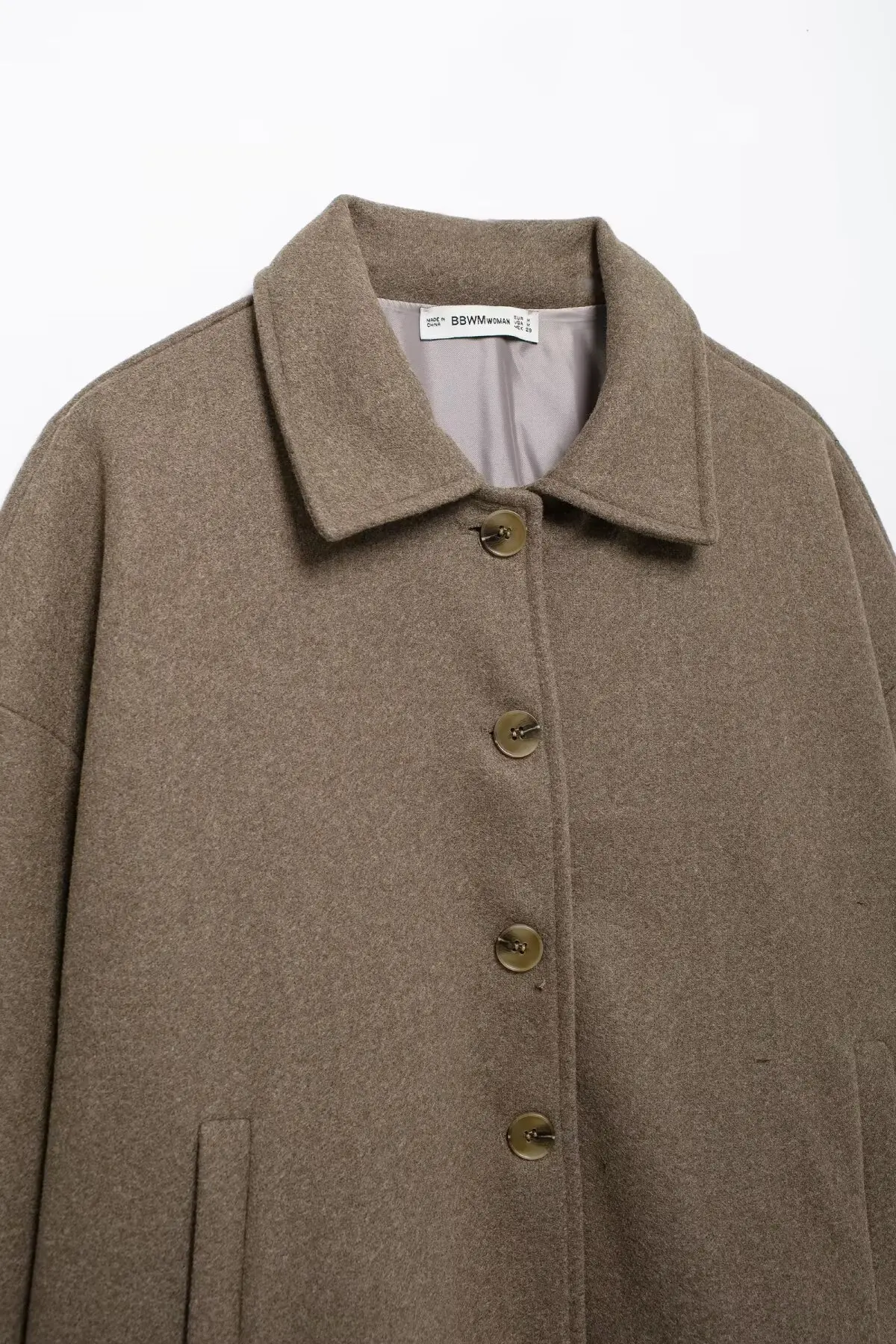 KONDALA Chic Fashion 2025 Autumn Vintage Woman Coats Pocket Single Breasted Coat Straight Casual Elegant Solid Female Outwear