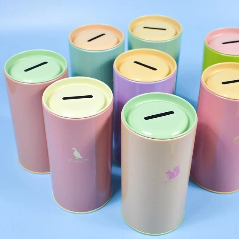 Animal Candy Color Piggy Bank Metal Piggy Bank Cute Sundries Cans Storage Cans Gift Cans Home Decor Money Box〔Nest〕