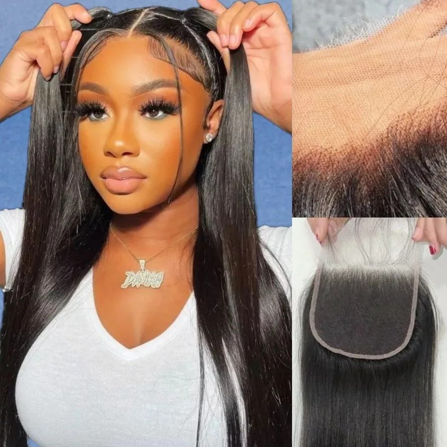 

5x5 SKINLIKE Real HD Lace Closure Straight Human Hair 0.095mm Ultra-thin HD Lace Closure with Tiny Knots Brazilian Virgin Human