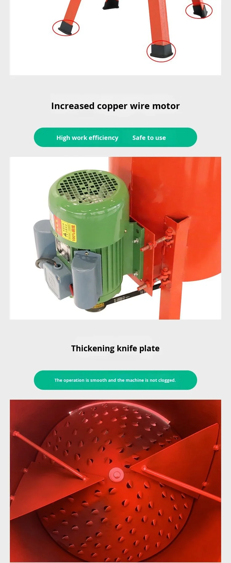 Household electric grinder Fruit and vegetable feed grinder for breeding