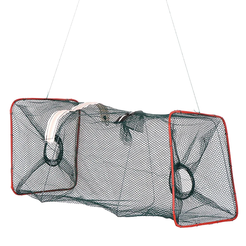 1Pc Foldable Fishing Trap Net Cast Mesh Fish Cage Crab Shrimp Crayfish Mud Loach Small Fish Trap Mesh For Fishing Tackle