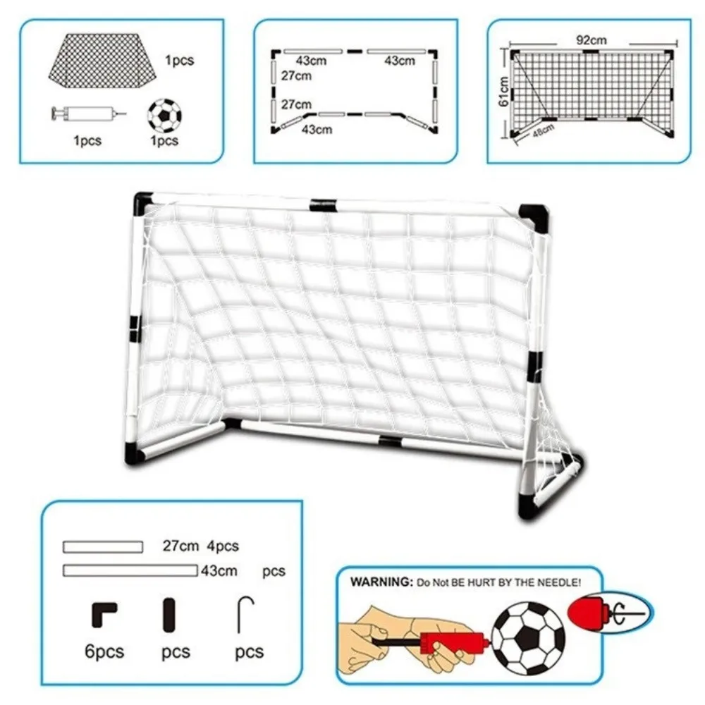 Foldable Football Goal Net Mini Soccer Gate Post Frame Set for Children Indoor Outdoor Sports Training Equipment