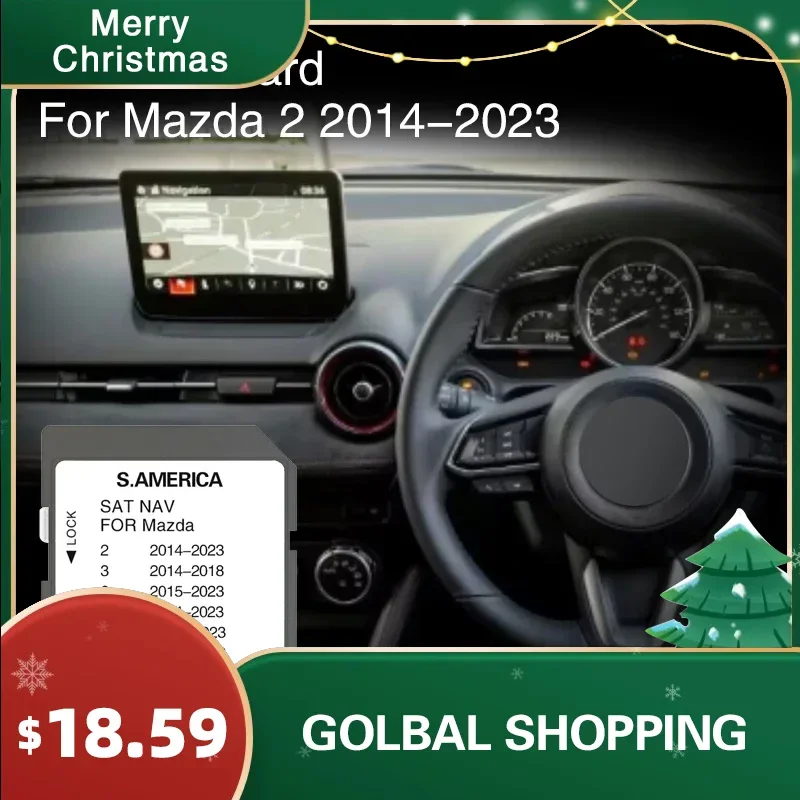 2023 SD Card for Mazda 2 From 2014 TO 2023 Vehicle Connect 1 System Version Software Navi Update South America Maps Navigation