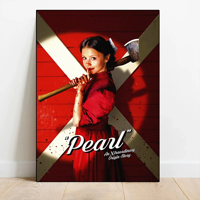 Pearl 2022 Popular Horror Movie Posters and Prints Canvas Printing Vintage Wall Art Picture for Cafe Cinema Home Decor Gifts