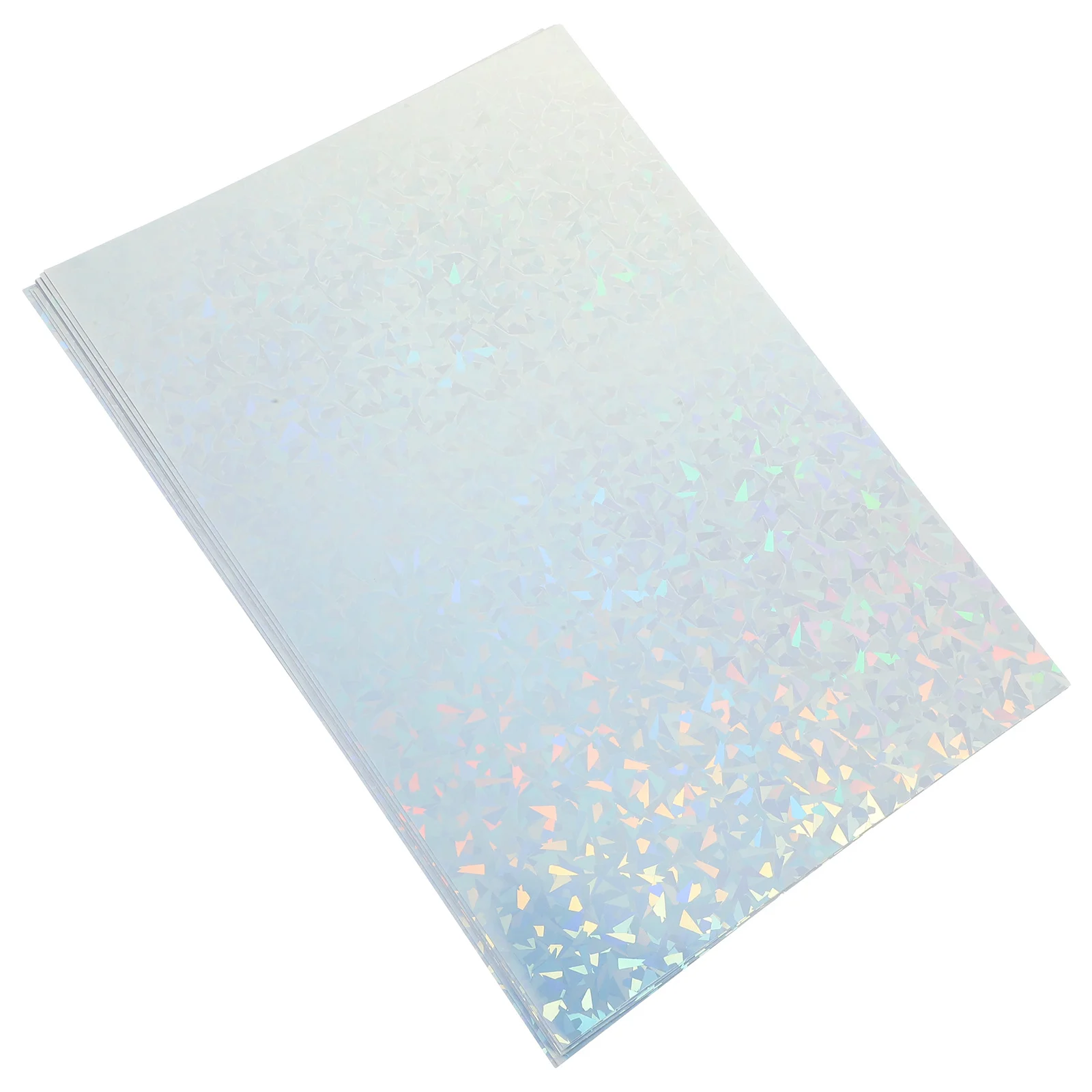 10 Sheets Adhesive Sticker Paper Vinyl Printable Holographic Paper for Store Display and Label Printing Office Supplies