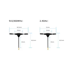 1PC GEPRC 2.4G 915MHZ 2DBI T Antenna IPEX1 35 millimetri 75 millimetri per CUCCHIAI di Nano FRSKY R9mm ELRS Ricevitore FAI DA TE Parti