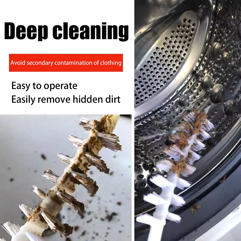 1PC Cleaning Brush Drum Washing Machine Cleaner Brush Radiator Dryer Machine Inner Barrel Long Brush Handle Home Cleaning Supply