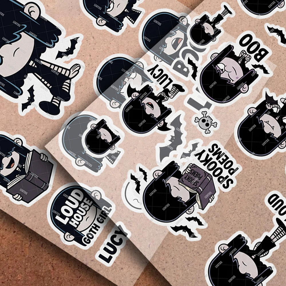 Universal Anime Reflective Stickers Safety Decals for Helmets Bikes Luggage More for  L-Lucy L-Loud