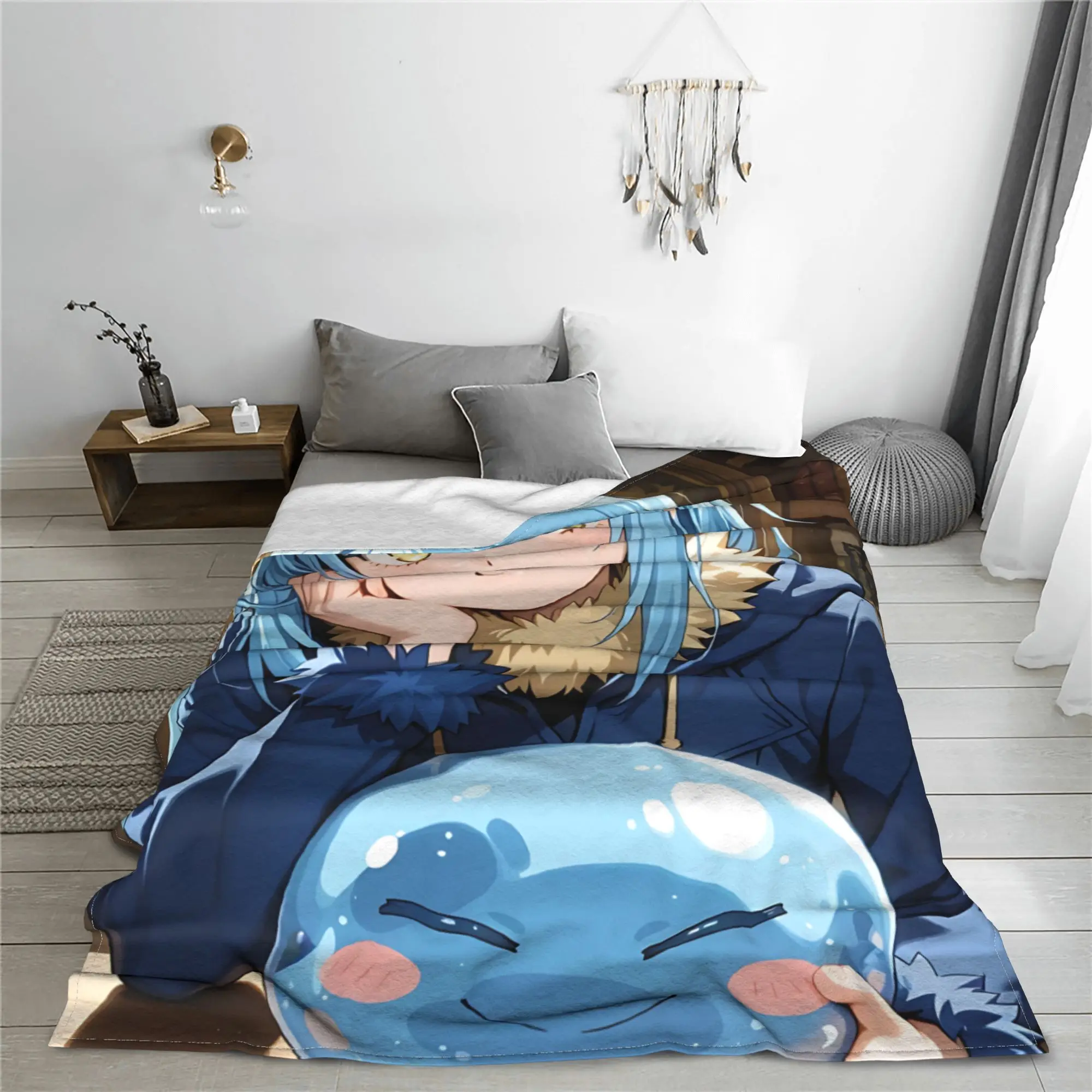 1PC That Time I Got Reincarnated as a Slime  home room decorations Winter Blankets for Adults Bedding Home Interior Sofa Knee