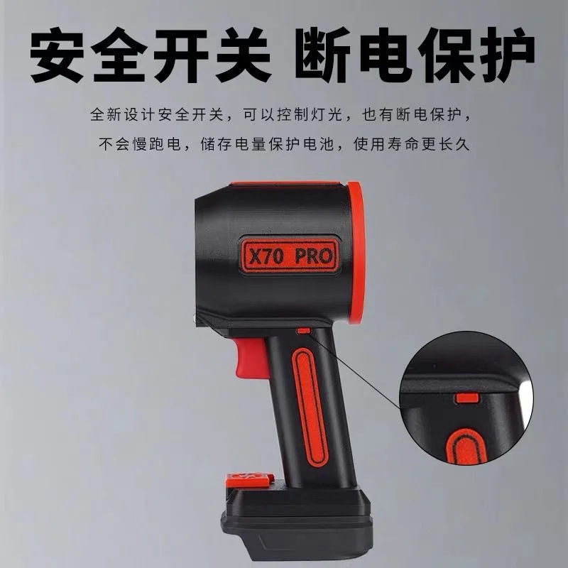 70mm Mini Turbo Jet Air Blower Max 2800g Thrust Powerful Portable Fan Multi Purpose Car Washing Snow Leaf Blowing Cleaning Tool