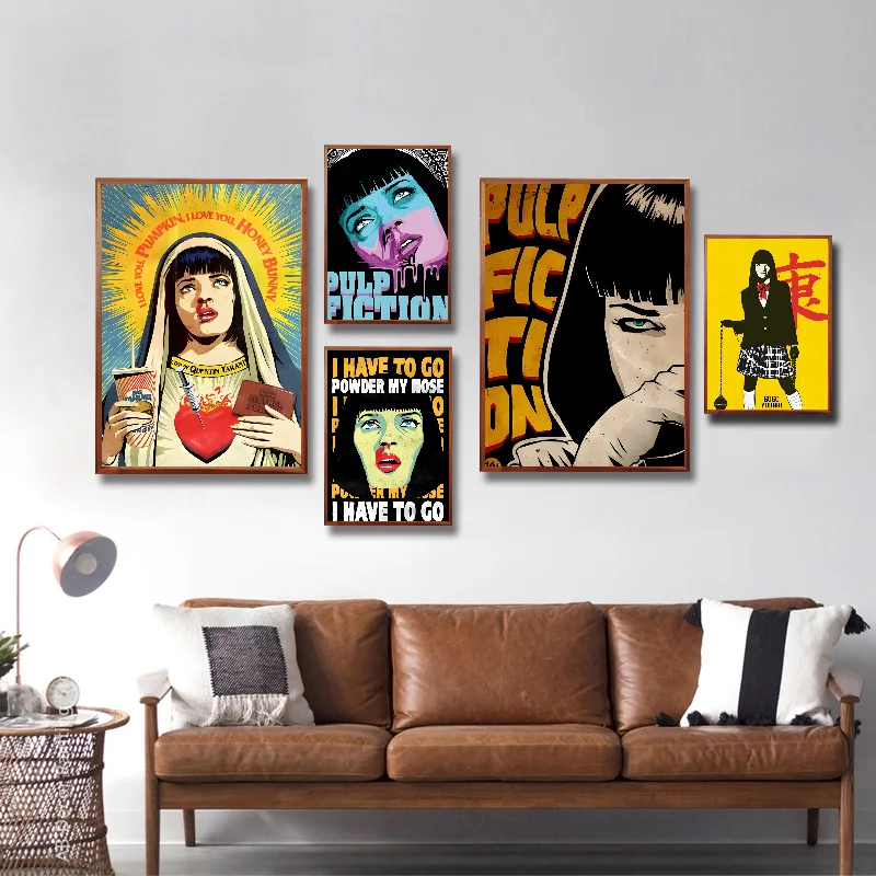 Classic Movie Kill bill Film Poster Self-adhesive Art Waterproof Paper Sticker Coffee House Bar Room Wall Decor