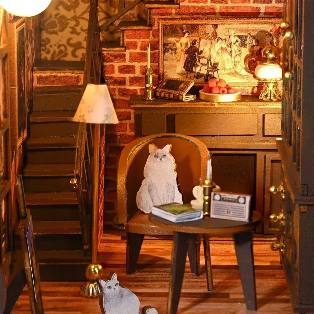 

Наборы вставок для книжного уголока «сделай сам», деревянный миниатюрный строительный комплект, волшебная подставка для книг для кабинета