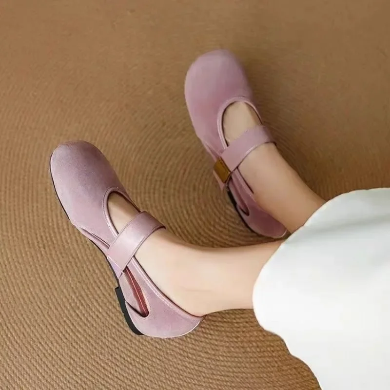 ‌ 2025 novo feminino retro mary jane apartamentos dedo do pé redondo fundo macio confortável sapatos casuais vintage-inspirado clássico para todos os dias