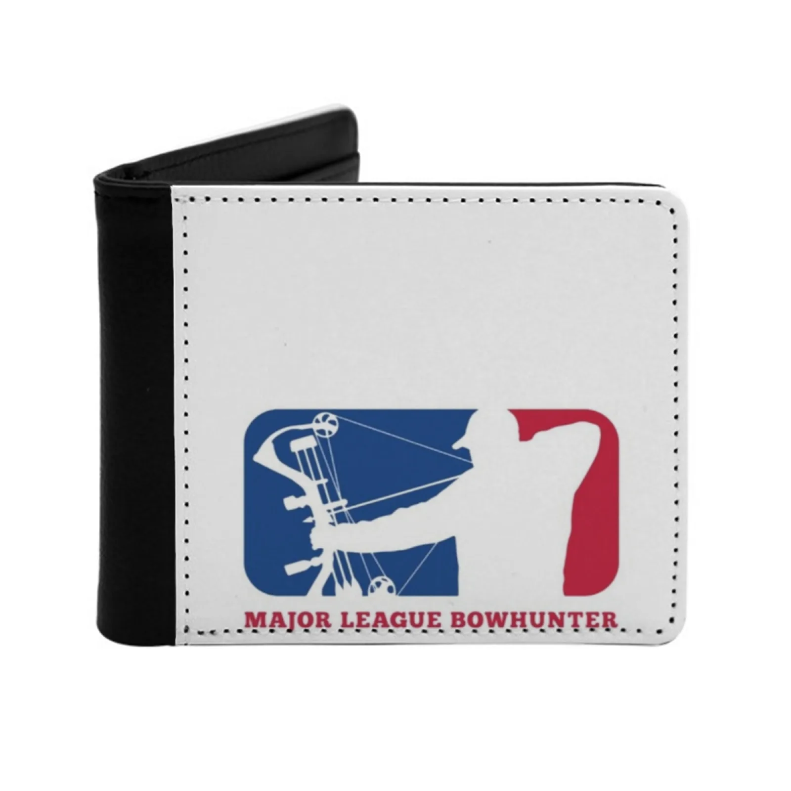 Major League Bow Hunter Deer Buck Doe New Men's Wallet Short Fashion Pu Leather Wallet Multi Card Wallet 8 Point Buck Doe Deer
