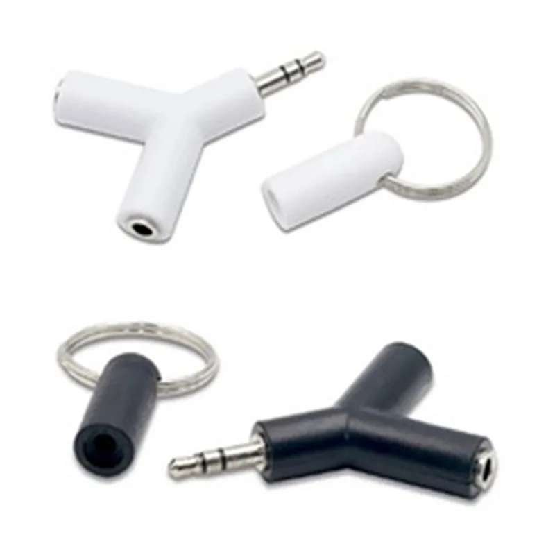 3.5mm Stereo Audio Y-type 2 Female To 1 Male Cable Adapter For Two Headphones One Point Two Audio Headphone Adapter