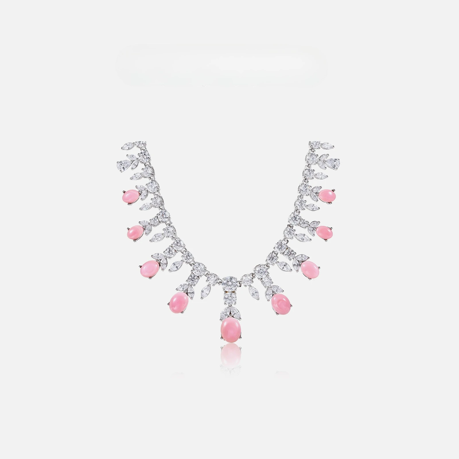 New S925 Pure Silver Queen's Bay Necklace, High Grade, Light Luxury Jewelry, Women's Wedding Jewelry