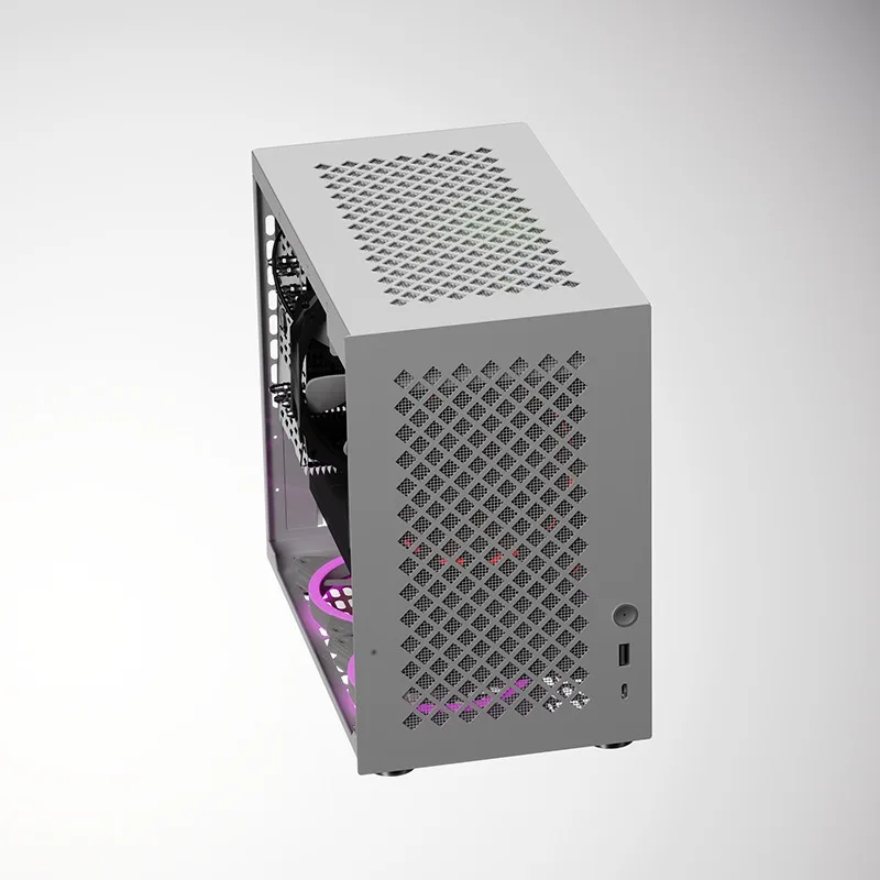 

Mini Computer Case Compact Desktop PC Enclosure Small Form Factor Tower ITX Case with PSU SupportGoods in stock