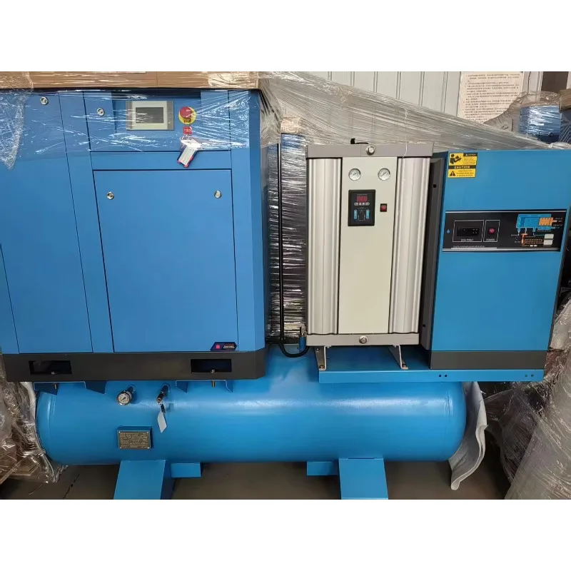 Customized 5-in-1 Integrated Screw Air Compressor With Air Tank And Dryer Energy Saving 22kW 380V 16bar For Factory