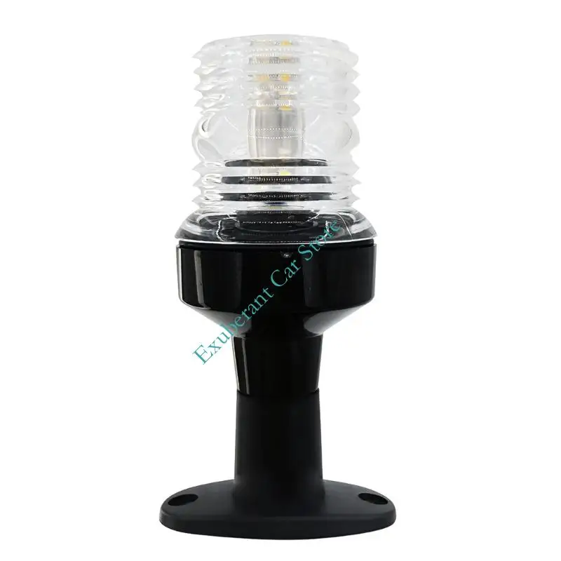 All Round LED Boat Mast Light 54mm By 128mm Energy Efficient White Navigation Lamp Plastic Construction