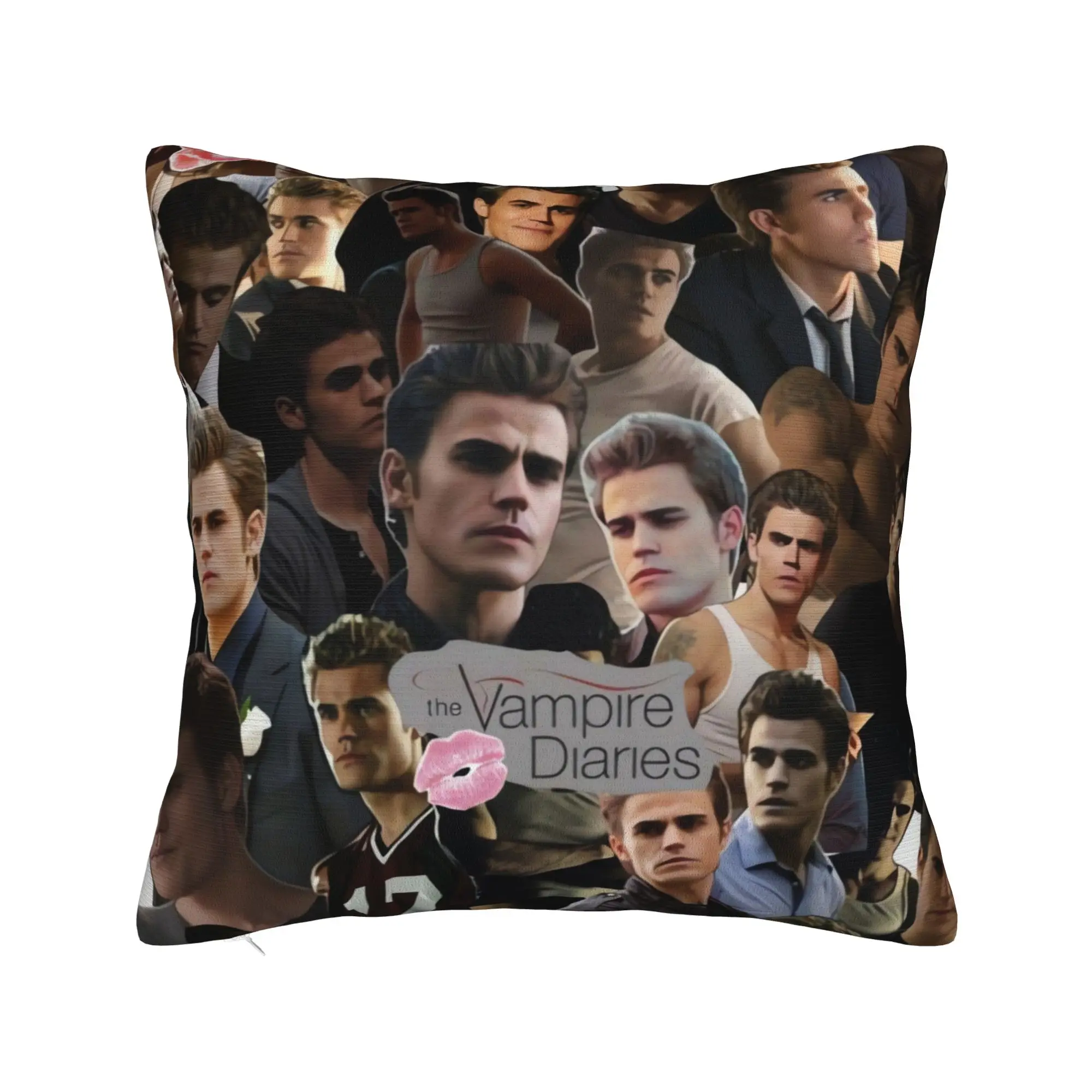 The Vampire Diaries Stefan Salvatore (4) Pillow Case  Retro Trendy Pillow Cover Print Pillowcases For Chair Sofa Home Decor