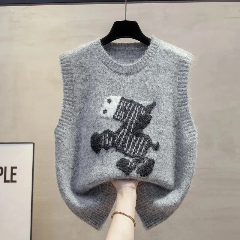 

Женский вязаный жилет Camere: модный свитер с V-образным вырезом и подплечниками для весны, осени и зимы