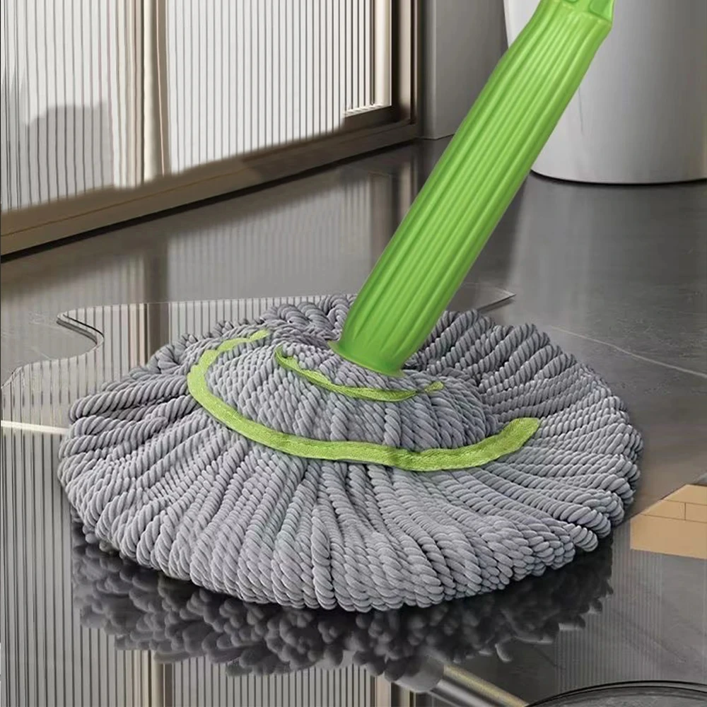 Bamboo Fiber Sleeve Mop 2 In 1 Dehydration Mop Lazy Mop 360° Degree Rotating Adjustable Cleaning Mop Hands-Free Washing