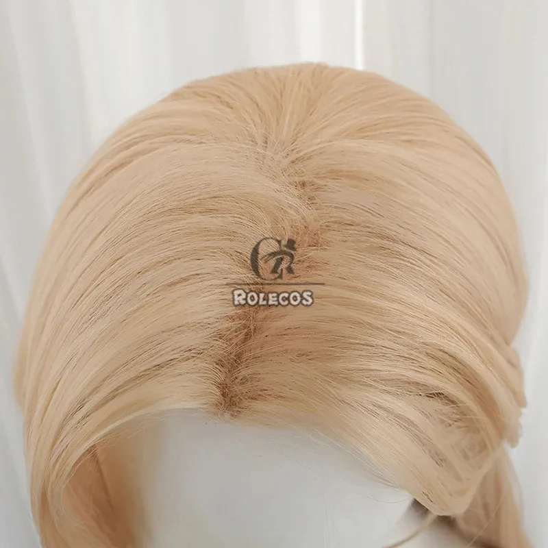 ROLECOS Naraka Bladepoint Prelude Cyra Cosplay Wigs Prelude Cyra 70cm Long Wavy Blonde Wig Heat Resistant Synthetic Hair