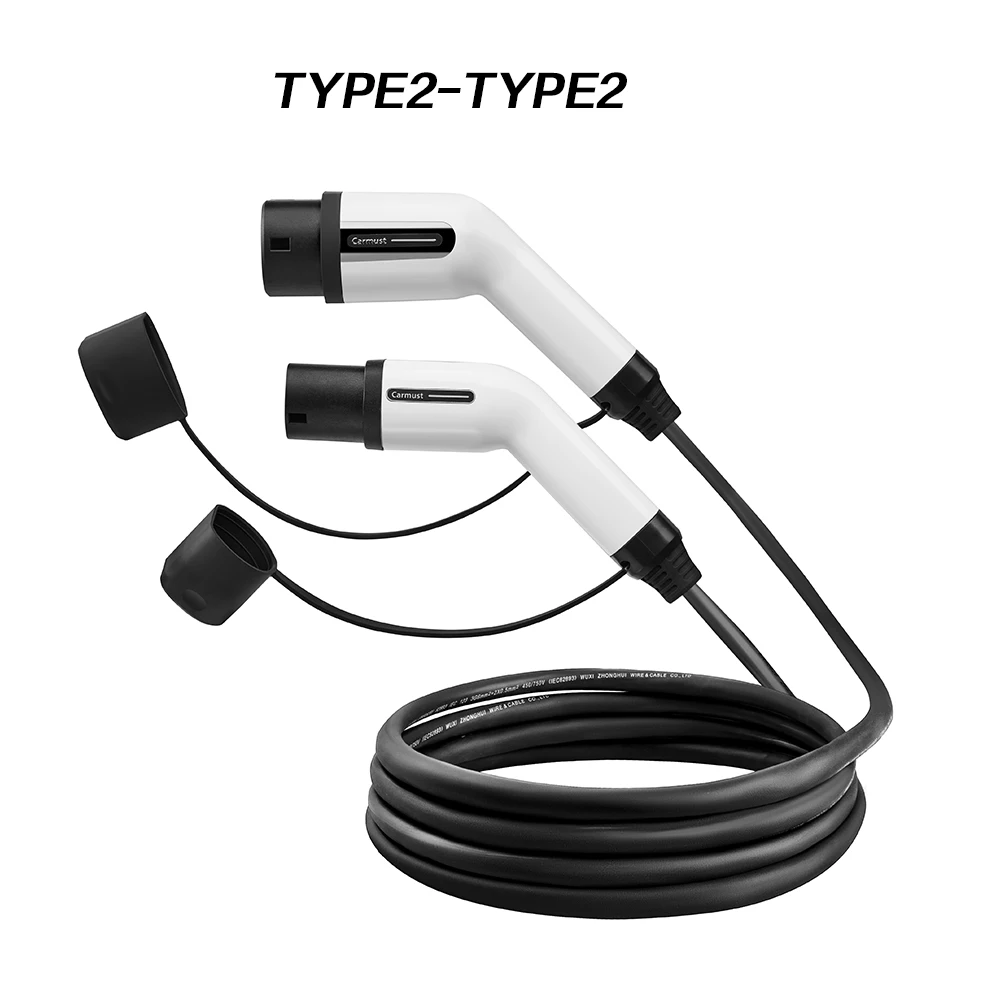 380V Type 2 To Type 2 32A 22Kw Level3 Ac Electric Car Portable Ev Charging Cable Extender