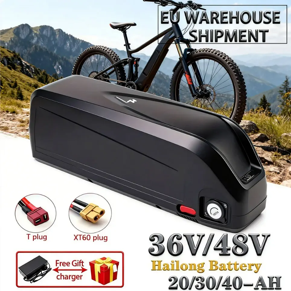 Brandneue 36V 48V Leistungsakku 20AH/30AH/40AH für Hailong Aibik Akku 30A BMS 350W 500W 750W 1000W 18650 Akku Kostenloser Versand und Ladegerät