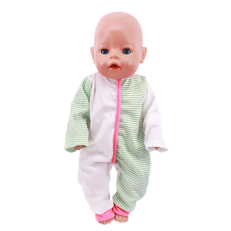 Roupas de boneca macacão saia, para 18 Polegada menina americana & 43cm reborn bebê boneca acessórios, presente de geração