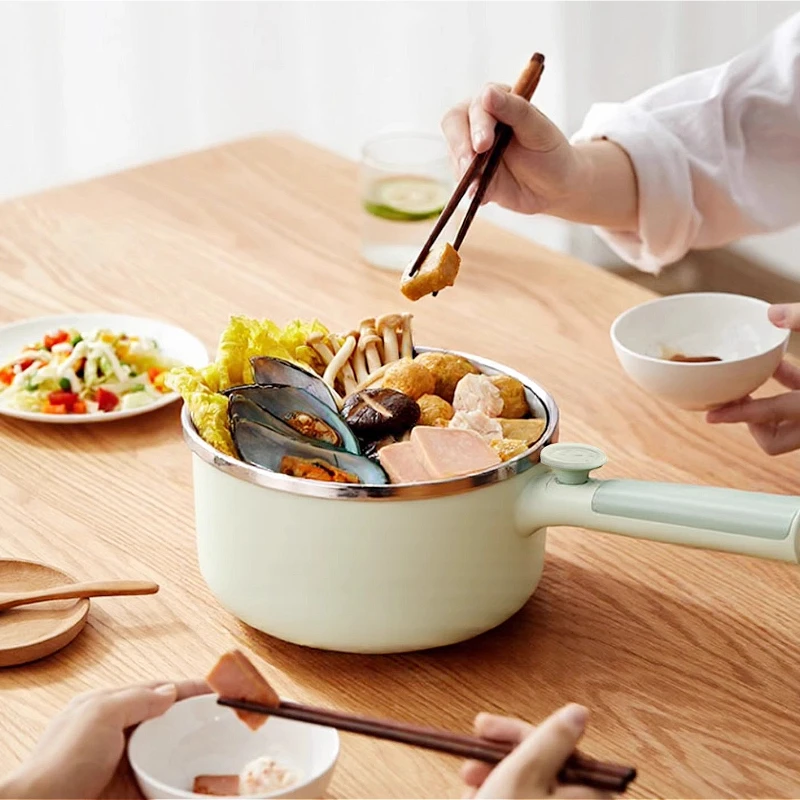316 stainless steel electric cooking pot complementary food pot household multi-functional 304 long electric wok uncoated