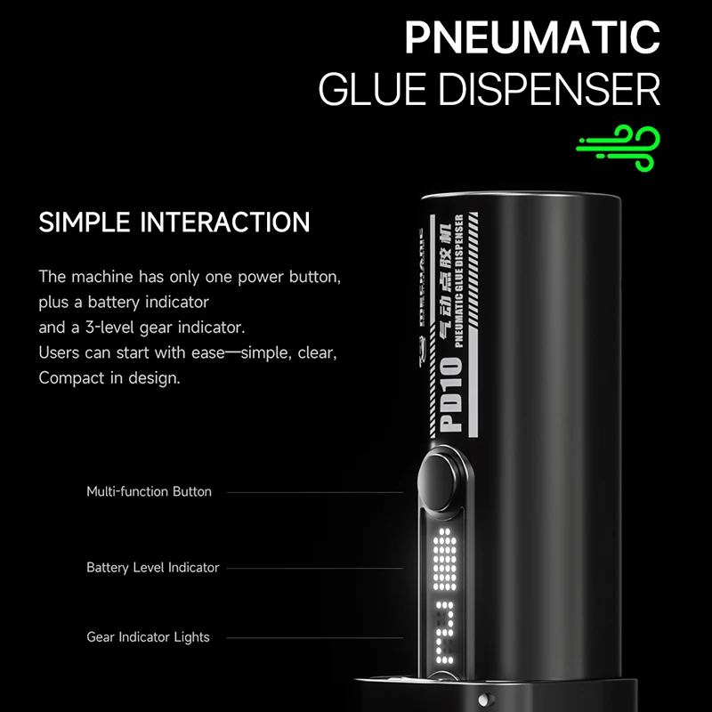 

MECHANIC PD10 Pneumatic Glue Dispenser Compatible 30CC/10CC Adhesives Tin Paste Oil Pusher Dispensing Syringe Dispensing Machine