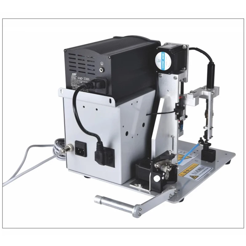 Pneumatic semi-automatic wire welding machine for butt soldering of wire harnesses, switch terminals, plugs, motors, USB, etc.