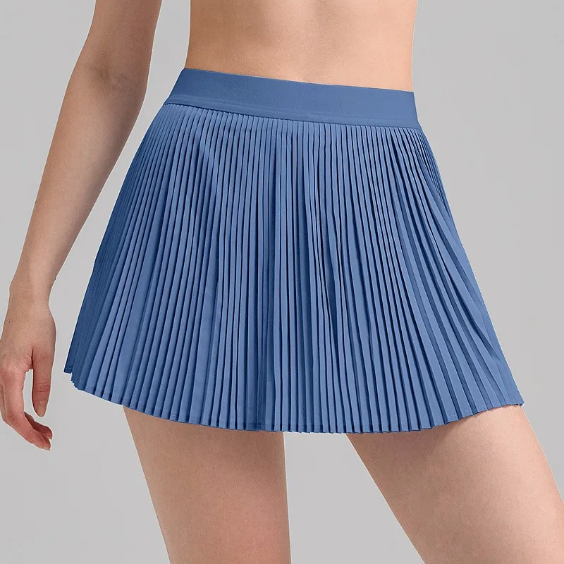 Women Summer High-waist Tennis Skirt for Women's Organ Pleated Skirt for Anti-light Speed Drying Running Sun Protection Skirt
