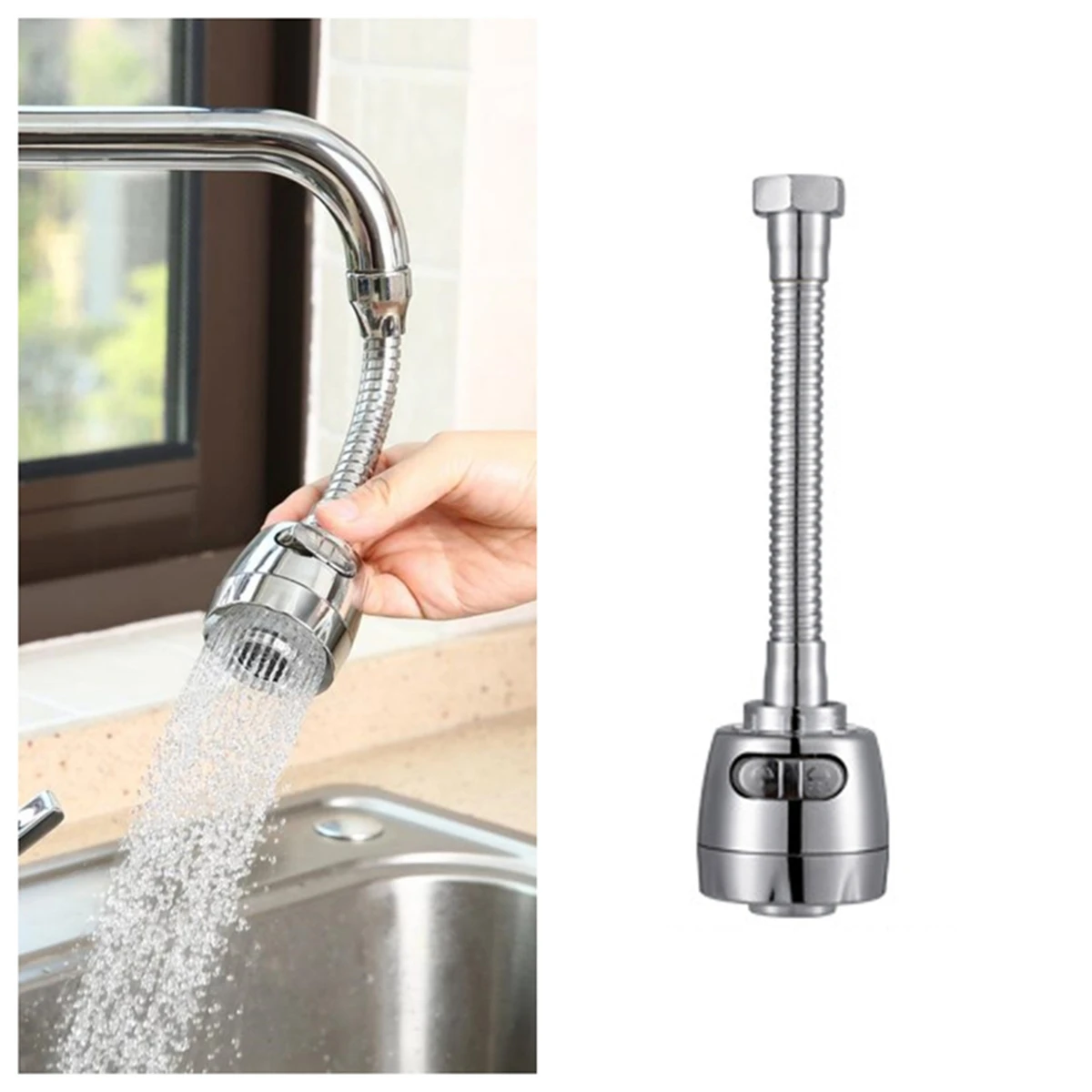360 Degree Rotary Faucet Extender Kitchen Sink Faucet Bubbler Water-Saving Device Adapter Soft Water Nozzle Bathroom Accessories