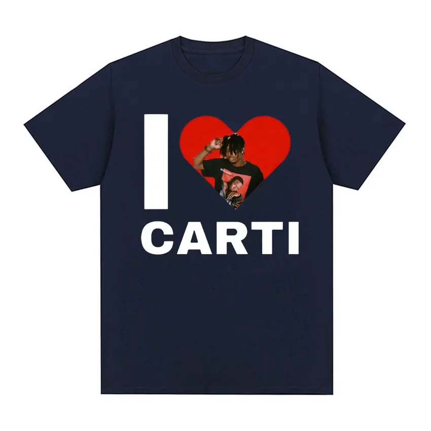 I Love Playboi Carti Rapper Graphic Tshirt Men Women Harajuku Y2k Short Sleeve T-shirt Male Hip Hop Oversized T Shirt Streetwear