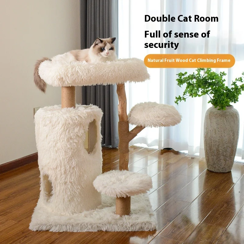 

Solid Wood Multi-Layer Cat Tree Integrated Sisal Cat Jumper Nest Cross-Border Household No-Ocupying Cat Climbing Rack Toy