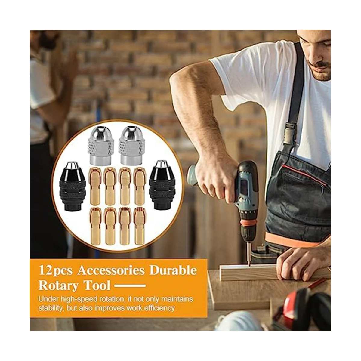 Jeu de pinces de mandrin de perceuse sans clé, outil de remplacement lointain, tambour de ponçage 8TAN, ensemble d'outils de forage, 0.8-3.2mm, 1/32 à 1 po, 8 po, 12 pièces