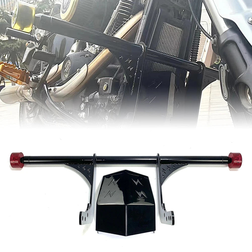 

Motorcycle black protection bar one-word bumper for Harley Standard soft tail Low Rider S engine crash protection bar 2018-2023