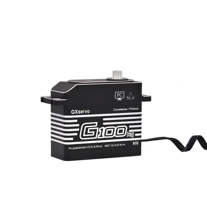 Gx servo engrenagem de metal de alta velocidade 130kg grande torque digital servo motor sem escova para carro rc crawle 1:5 rc carro caminhão robô peças