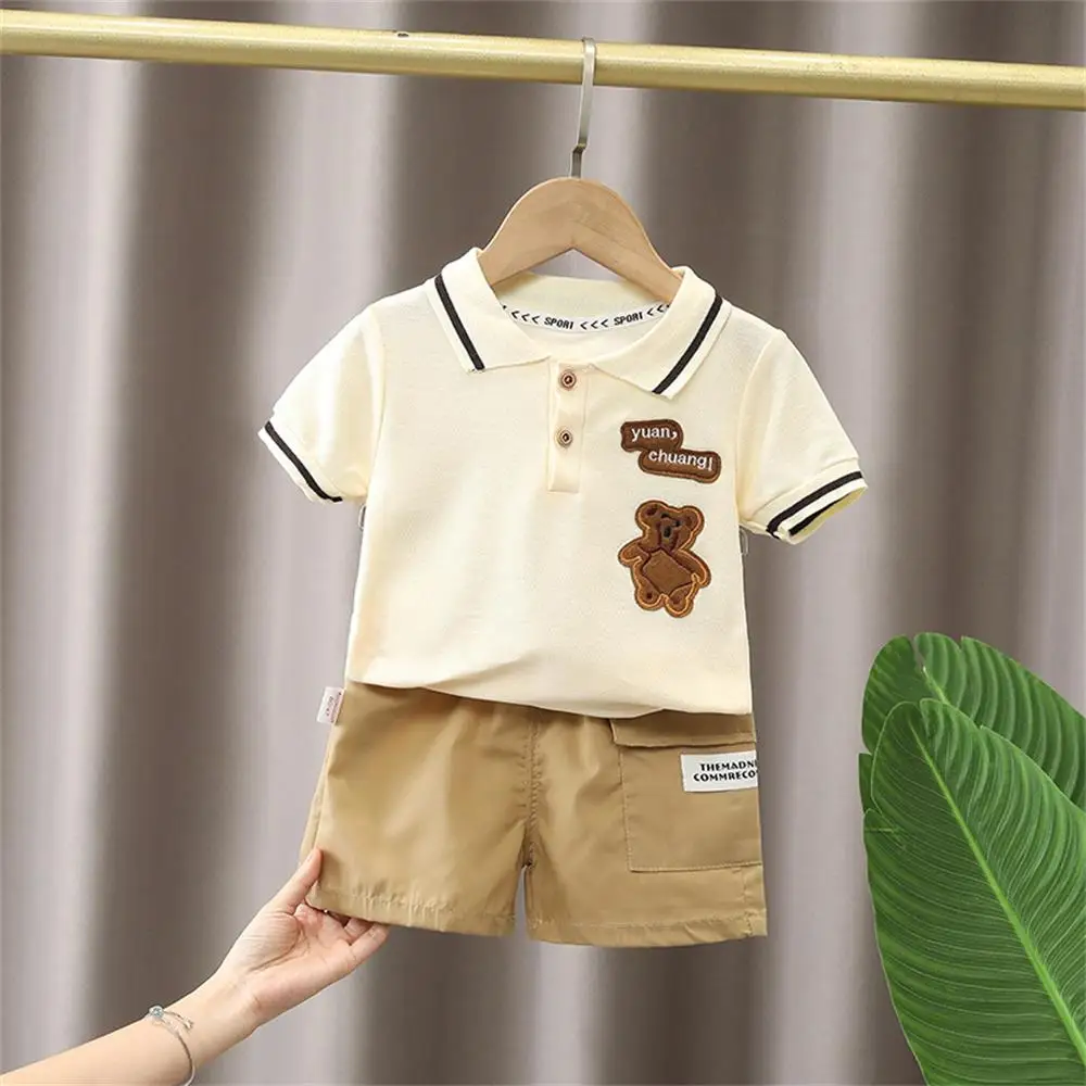 2023 New Baby Boy Clothes Set t-shirt + Shorts 2pcs Kids Boys Summer Clothing Suit Cute Cartoon Baby Boy Outfit Set Infant Toddler