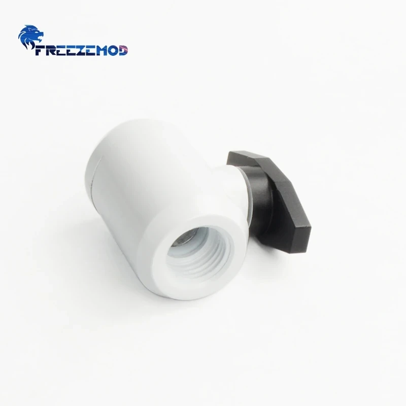 FREEZEMOD White Water Tap Drain Valve Faucet Dual G1/4 Thread Stopper Liquid Stop Fitting PC MOD Watercooling Parts FM-YGNSB/SS