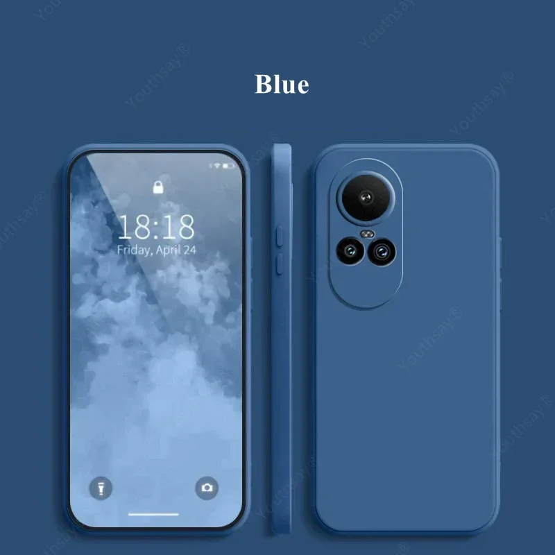 เคสสำหรับ OPPO Reno 10 Pro 5G เคสสำหรับ Reno 10 Pro funda coque แบบนิ่มที่เป็นซิลิโคนเหลวออริจินัลกันชนโทรศัพท์ TPU Reno 10 Pro