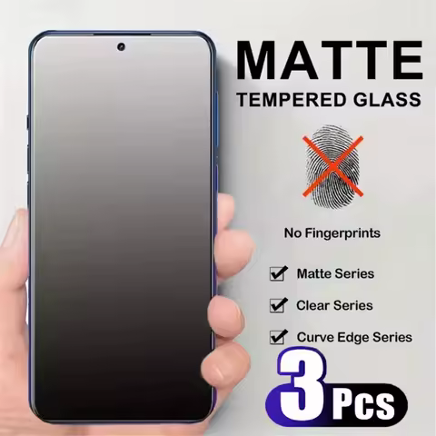 3Pcs Matte Tempered Glass For Xiaomi 15 14 14T 13 13T 12T Poco F3 F5 F6 X6 Pro Redmi Note 12 13 Pro HD Full Protector Glass Film