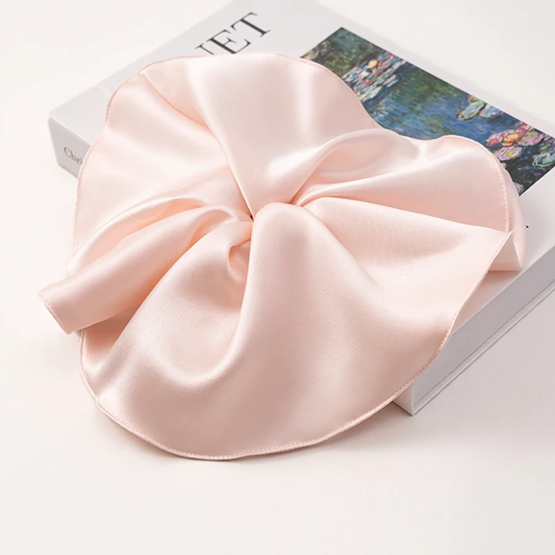Oversize 100% seta 30 Momme seta fascia per capelli accessori donna fascia per capelli moda fascia Scrunchies elastici per capelli in seta