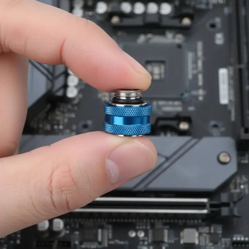 PC Water Cooling Hard Tube Fitting Quick Connector 10mm 12mm Anti Drop Silicone Gasket for Silent Computer Cooling