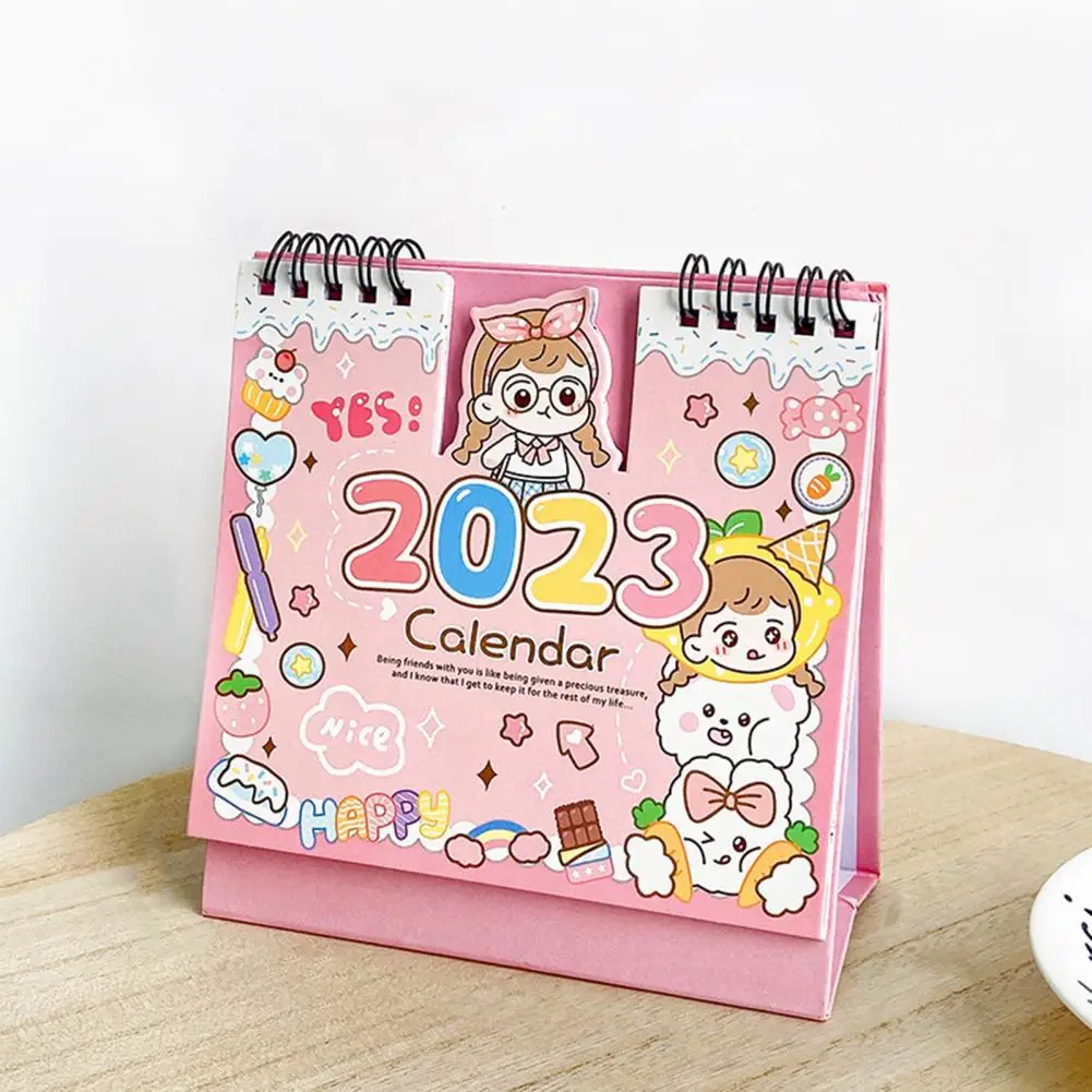 Desk Calendar Planner  Durable Hot Stamping Triangular Base  2022-2023 Student Calendar Planner Office Supplies