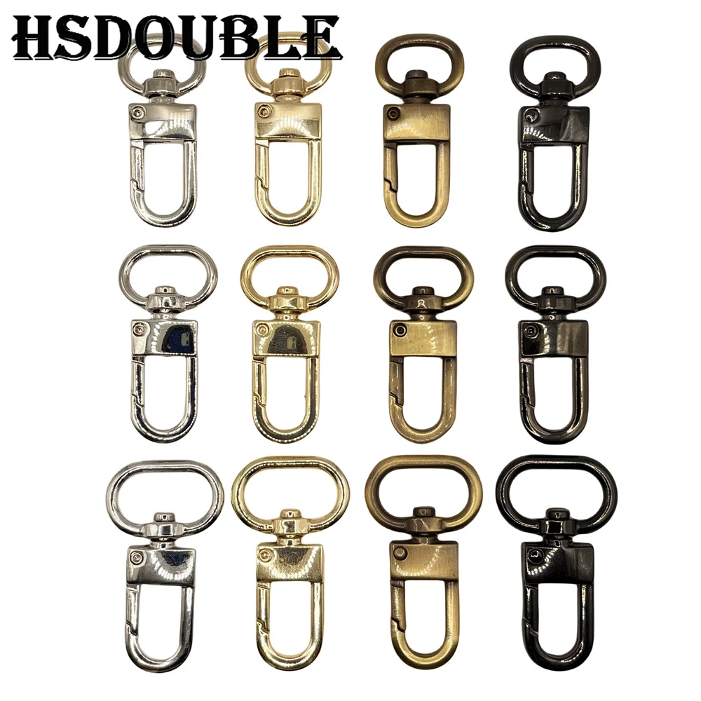 5 Pcs/Pack 13-19mm Metal Belt Strap Buckles Swivel Snap Spring Hook Lobster Clasp Clips Dog for Purse DIY Leather Craft Bag