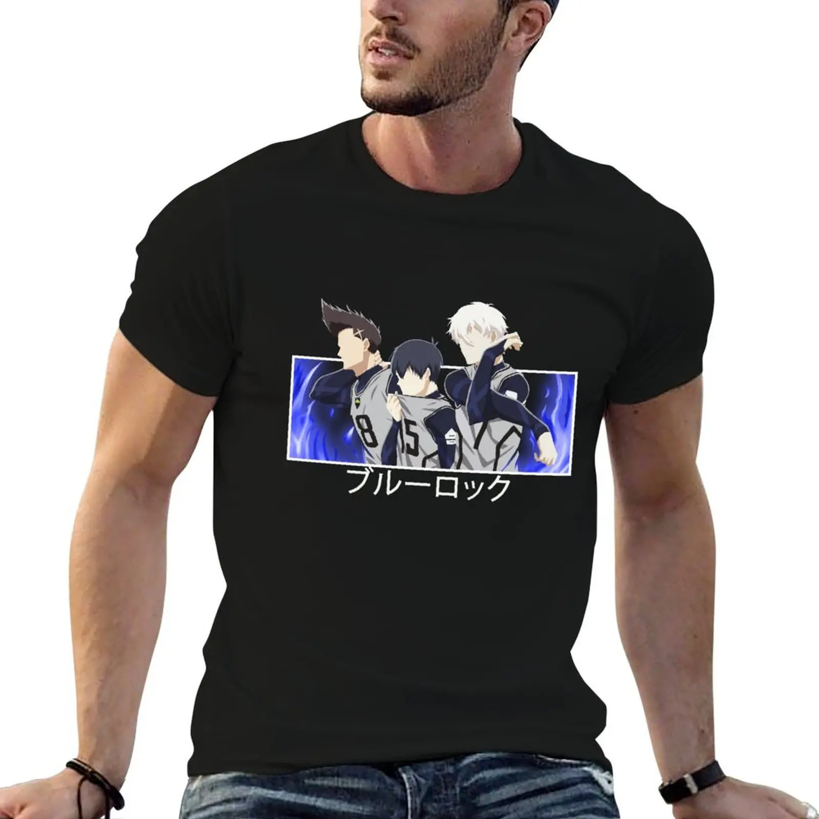 

man cotton lock Isagi shirt anime shirts man Baro shirts 100% blue t - and Yoichi graphic t Nagi T-Shirt for t luxury